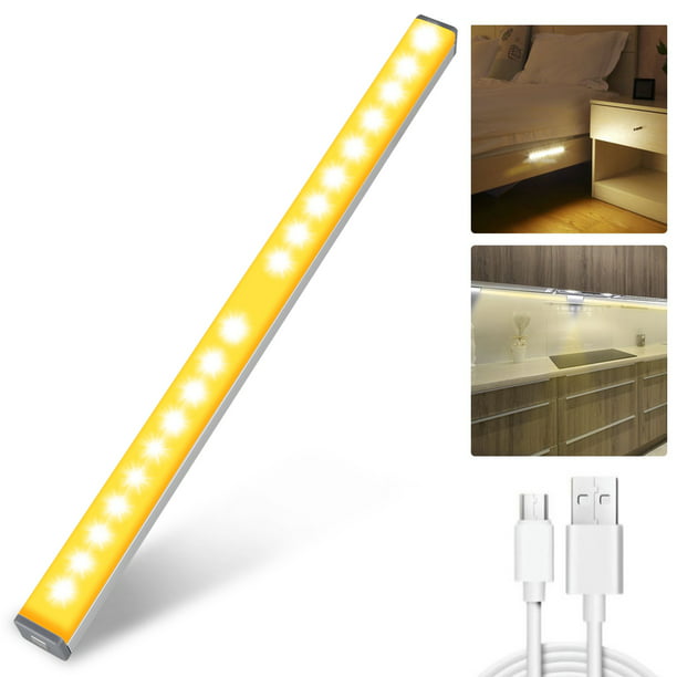 Wireless Motion Sensor 20 LEDs Under Cabinet Closet Light Lamp USB Rechargeable